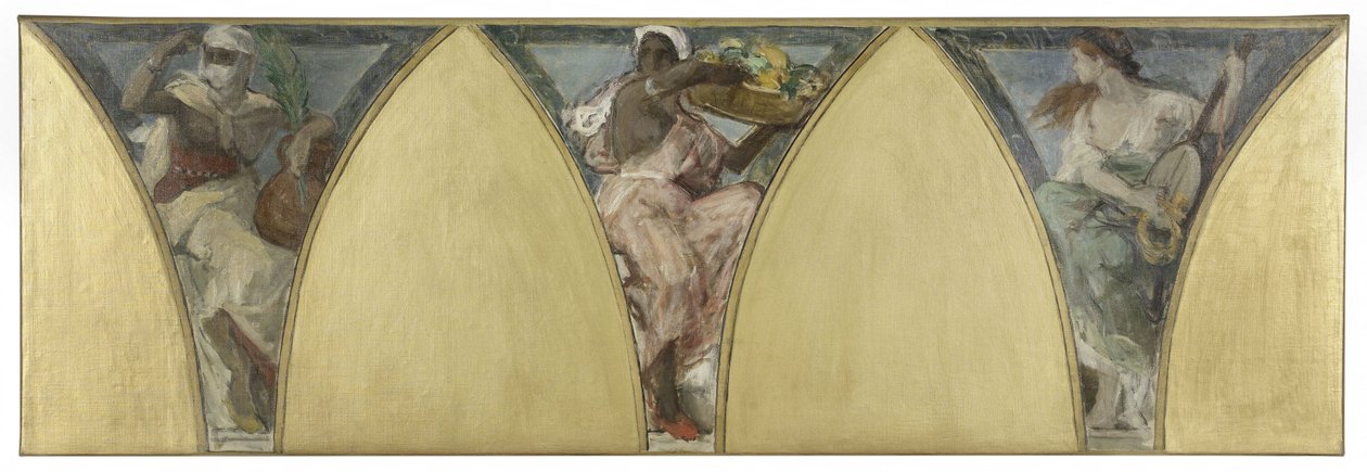 Boceto para el Ayuntamiento de París: Argelia. Guayana. Provenza, hacia 1888 (óleo sobre lienzo) de Jacques Fernand Humbert