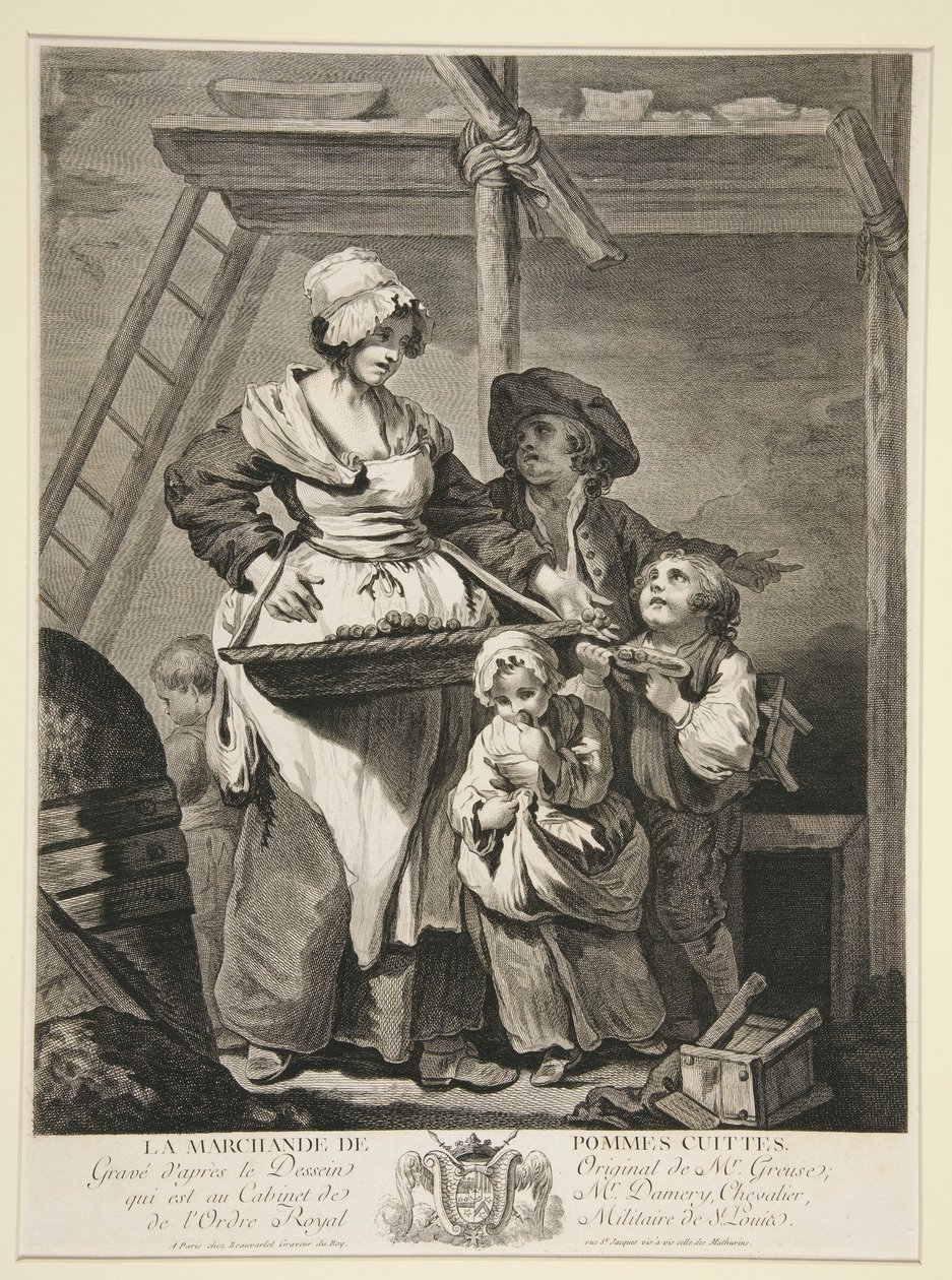El vendedor de manzanas al horno de Jacques Firmin Beauvarlet