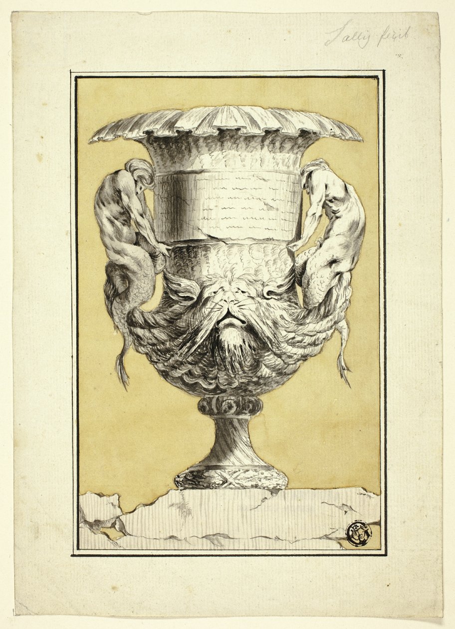 Jarrón monumental con figuras antropomorfas de Jacques Francois Joseph Saly