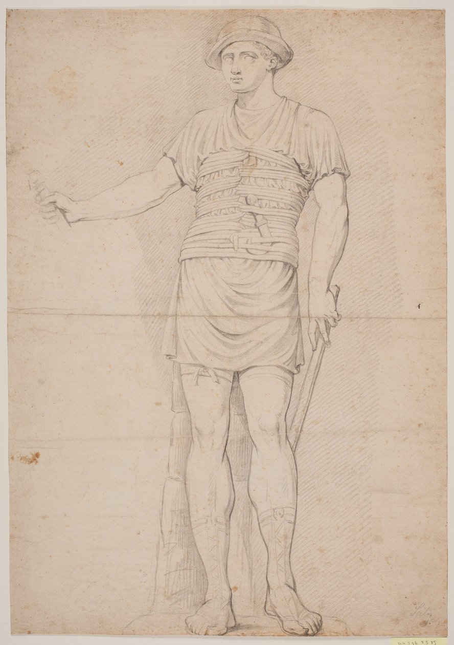 Guerrero de pie de Jacques Francois Joseph Saly