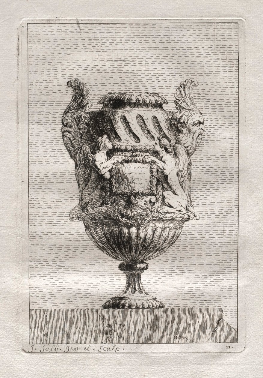 Suite de jarrones: Placa 11, 1746 de Jacques Francois Joseph Saly