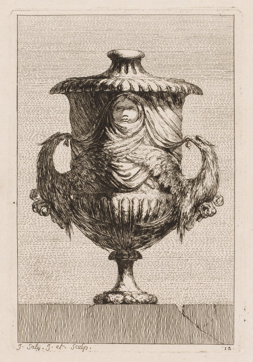 Suite de Jarrones: Placa 12, 1746 de Jacques Francois Joseph Saly