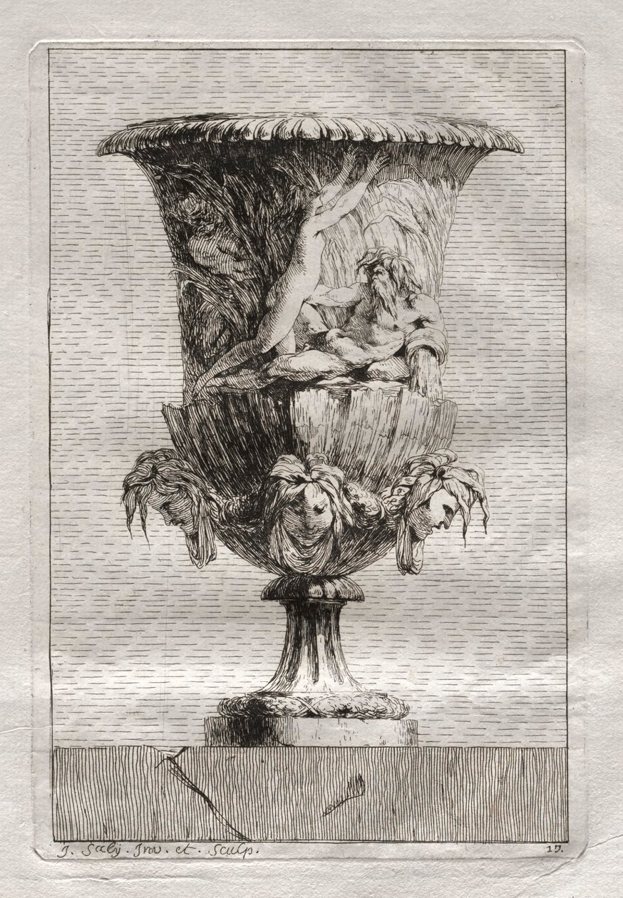 Conjunto de Jarrones: Placa 17, 1746 de Jacques Francois Joseph Saly