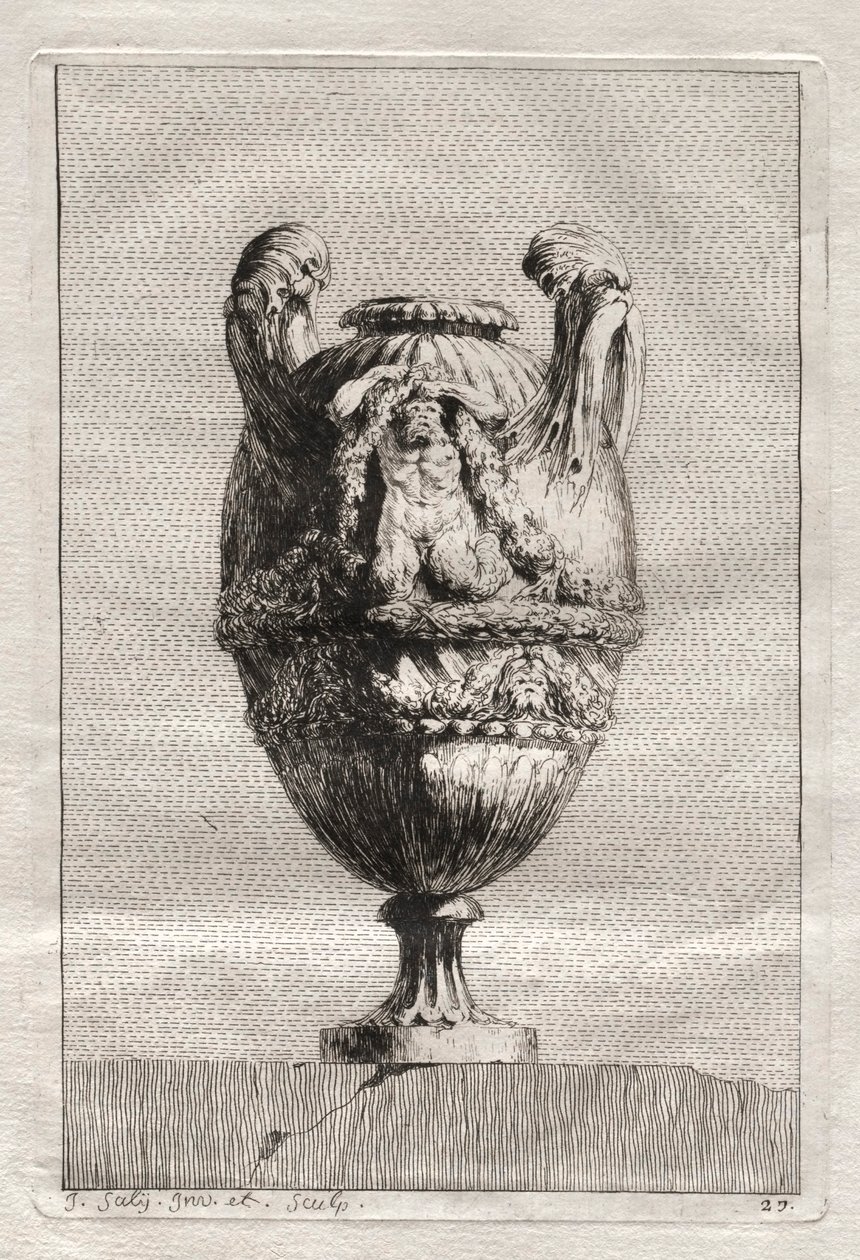 Suite de jarrones: Placa 27, 1746 de Jacques Francois Joseph Saly