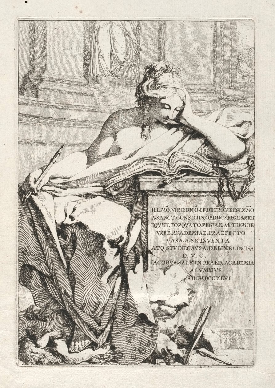 Suite de jarrones: Página del título, 1746 de Jacques Francois Joseph Saly