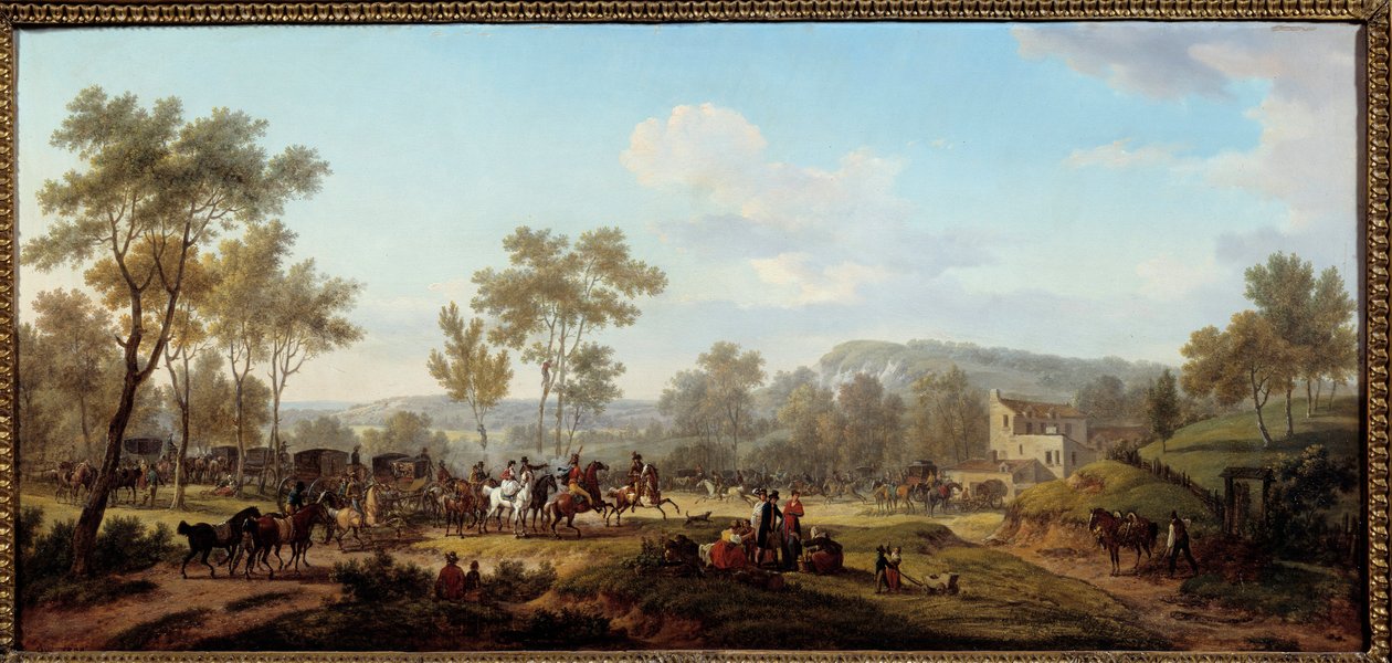 Una carrera en las cercanías de Longchamps de Jacques Francois Joseph Swebach