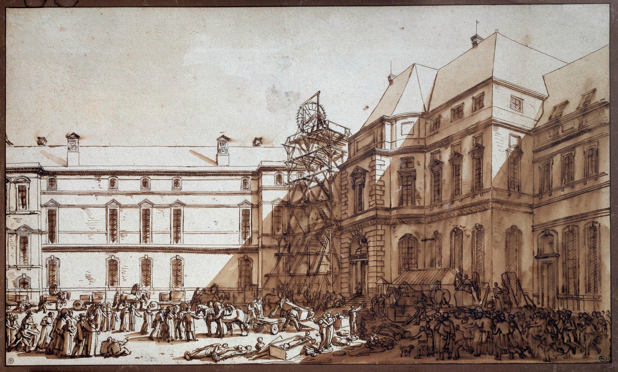 Llegada al Louvre de las obras maestras italianas de Jacques Francois Joseph Swebach
