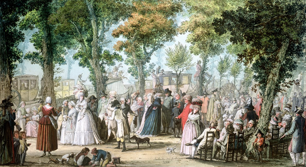 Paseo en el Boulevard du Temple, 1788 de Jacques Francois Joseph Swebach