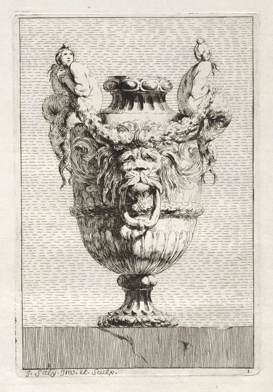 Conjunto de jarrones:  Plato 1 de Jacques François Saly