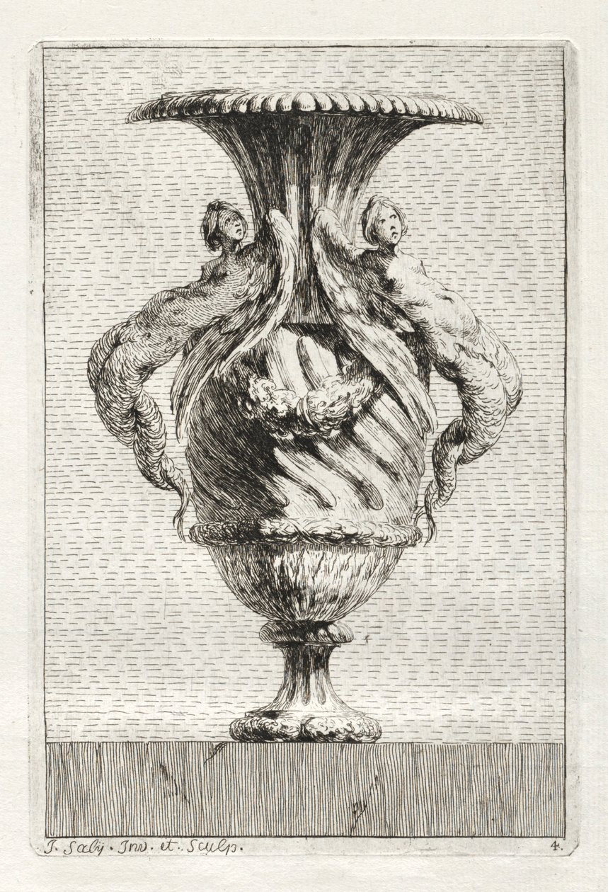 Conjunto de jarrones:  Plato 4 de Jacques François Saly