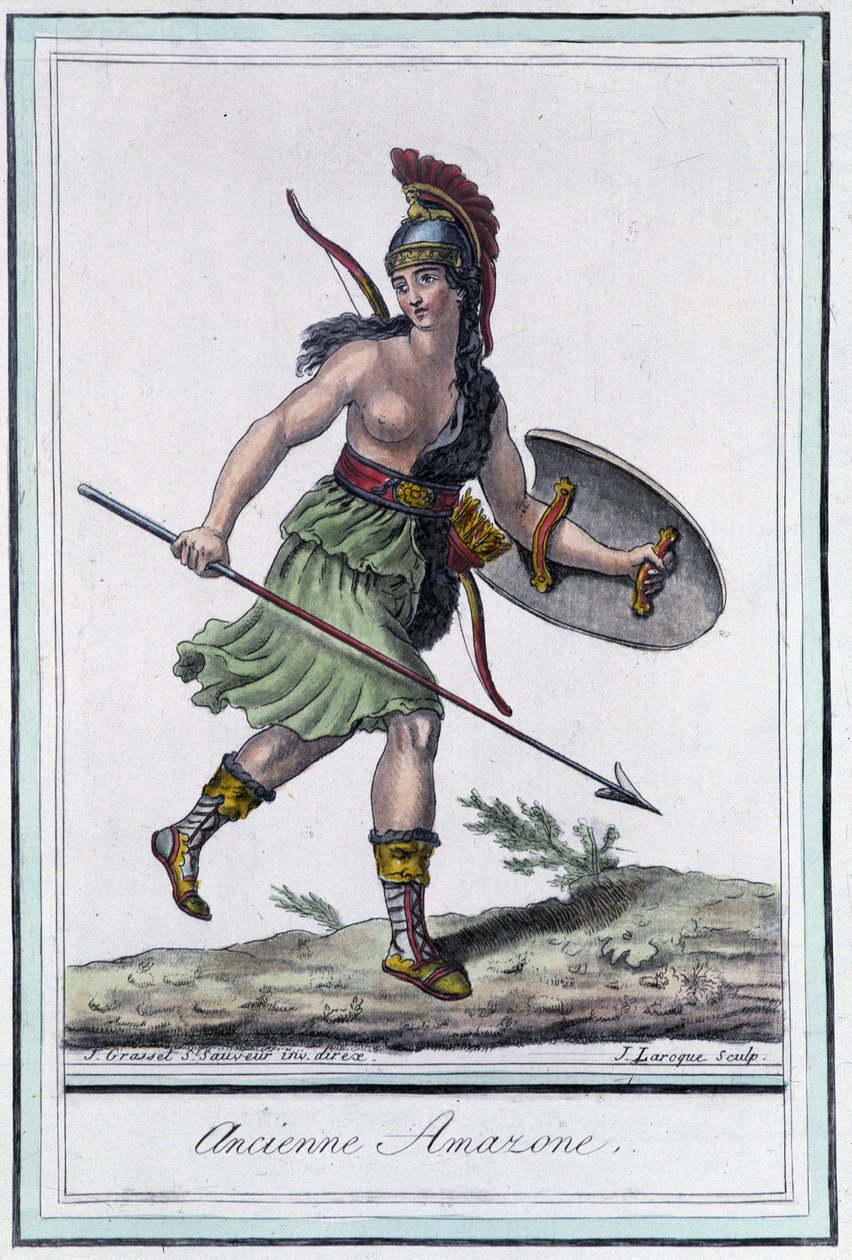 Antigua Amazona - en “Encyclopedia of Travels” de Grasset St Sauveur, ed. 1796 de Jacques Grasset de Saint-Sauveur