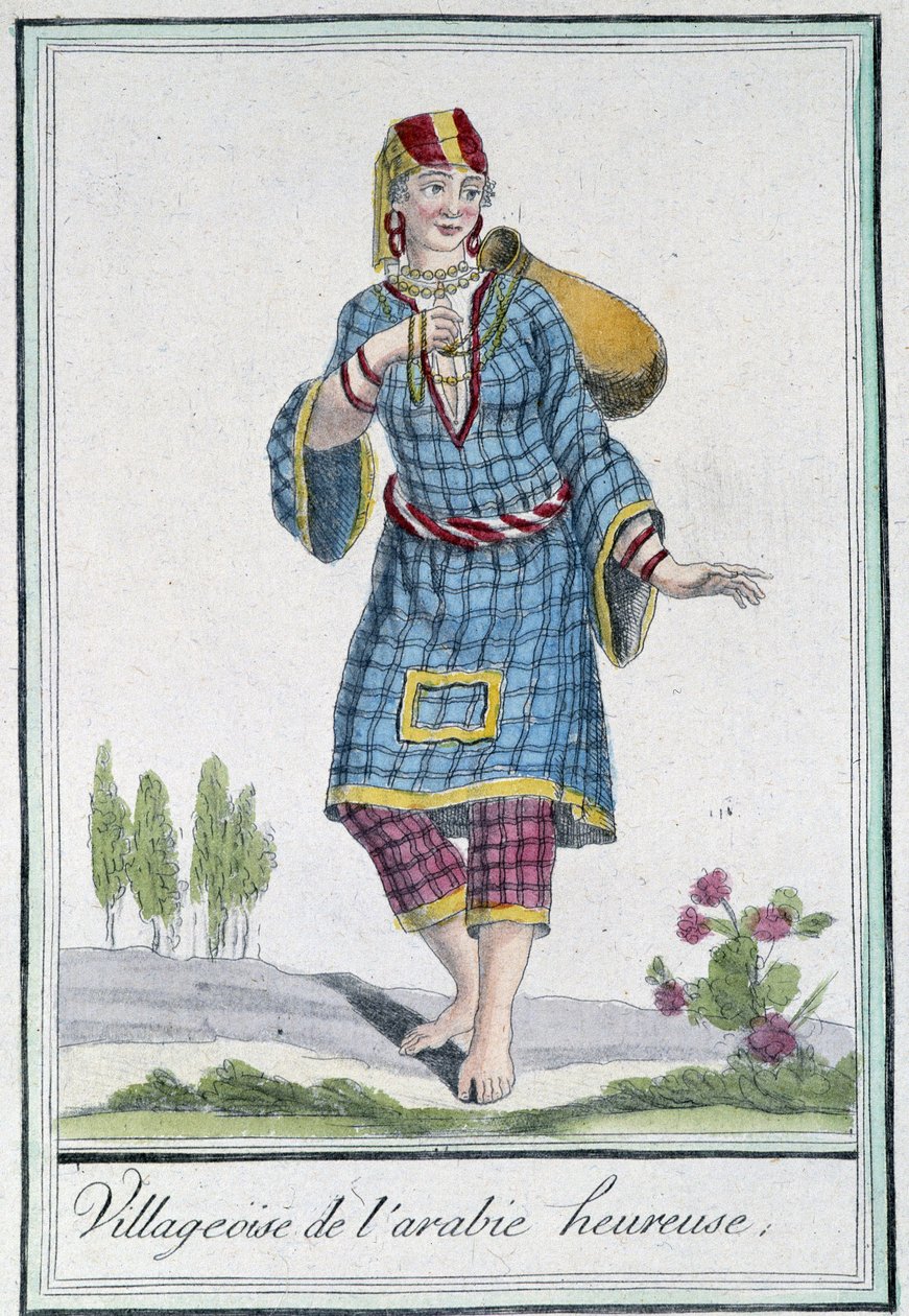 Feliz pueblo árabe - en "Enciclopedia de Viajes" por Grasset St Sauveur, ed. 1796 de Jacques Grasset de Saint Sauveur