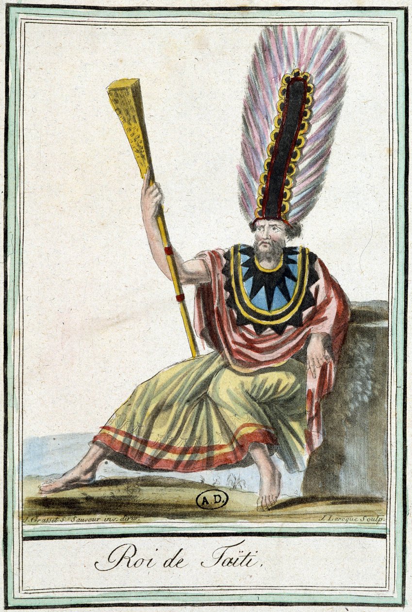 Rey de Tahití - en "Enciclopedia de Viajes" por J. Grasset Saint-Sauveur de Jacques Grasset de Saint Sauveur