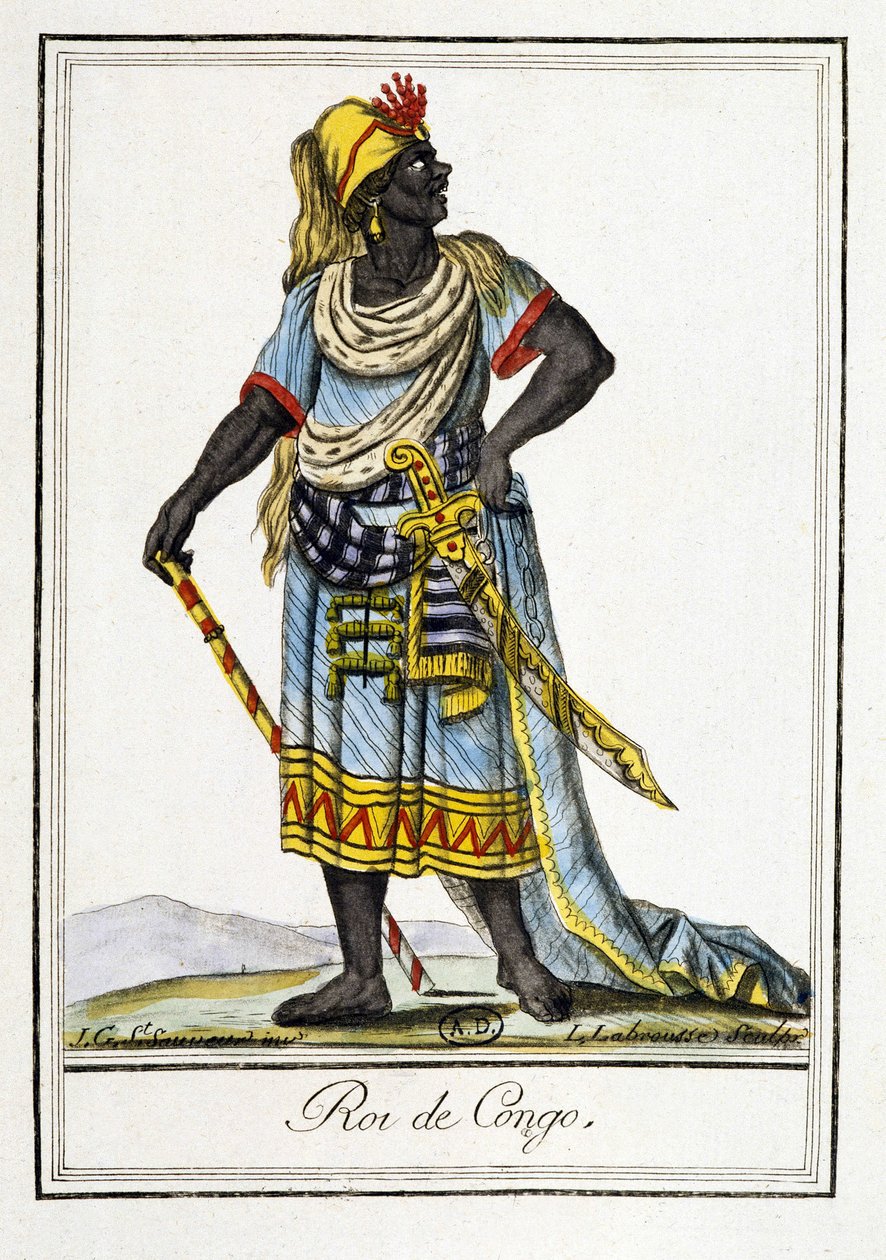Rey en el Congo - en "Enciclopedia de Viajes" por J. Grasset Saint-Sauveur de Jacques Grasset de Saint Sauveur