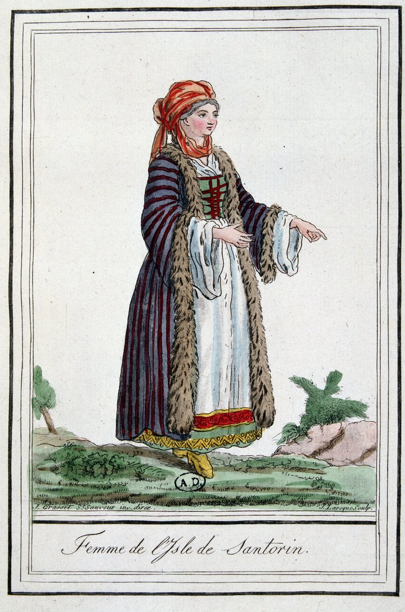 Mujer de la isla de Santorini de Jacques Grasset de Saint-Sauveur