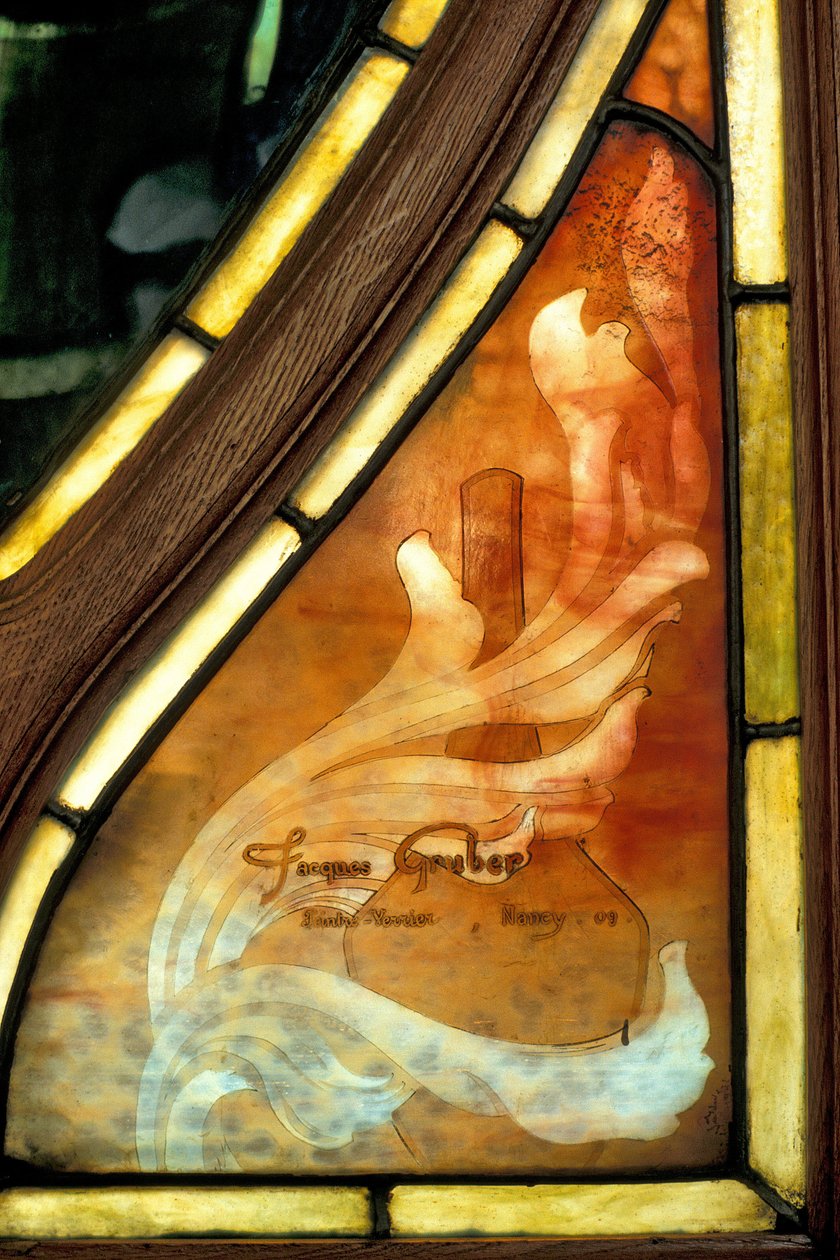 Nancy (departamento 54), Art Nouveau, Cámara de Comercio y Bolsa, Firma de un vitral por Jacques Gruber (1870-1936) de Jacques Gruber
