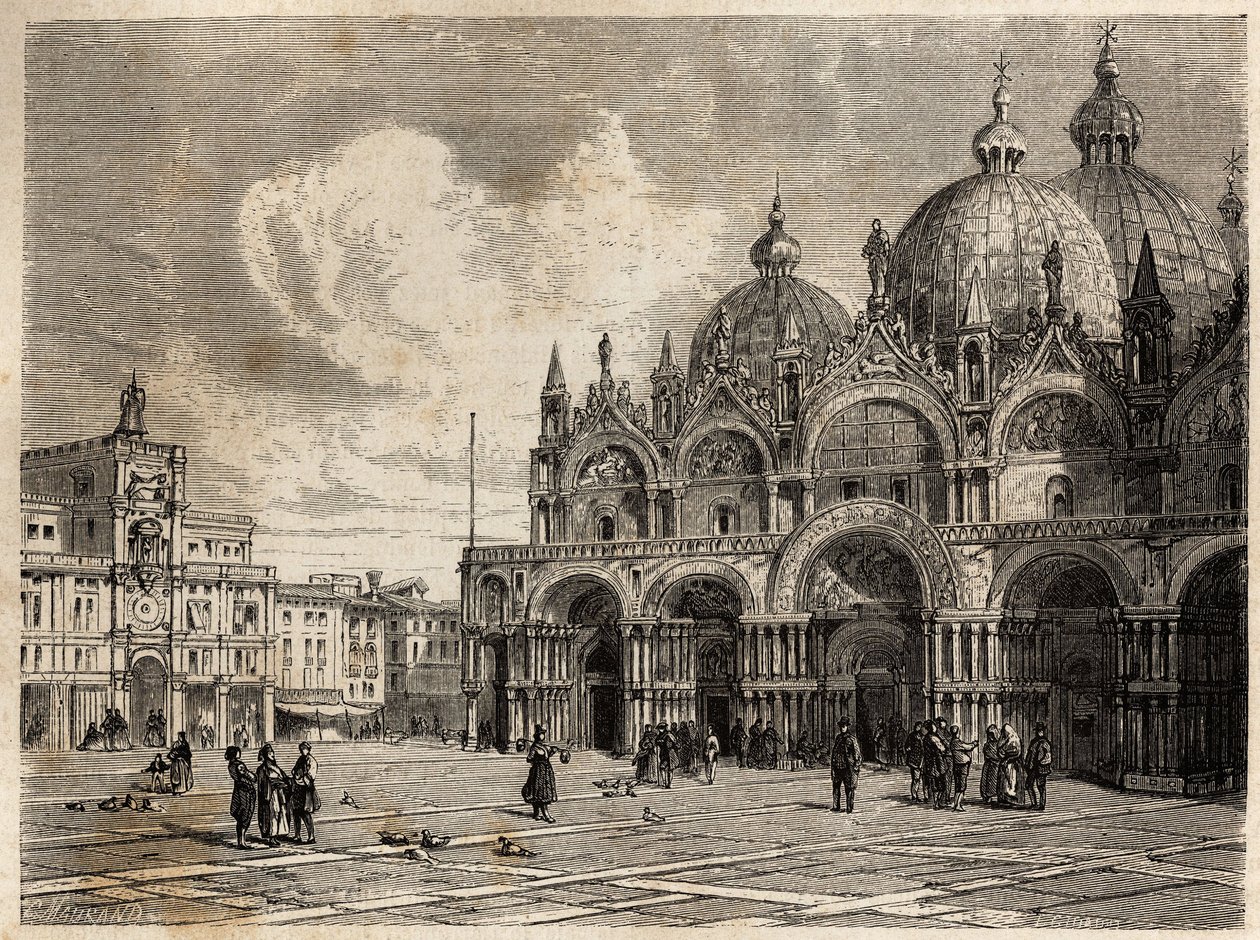 La plaza y la iglesia de San Marcos de Jacques Guiaud