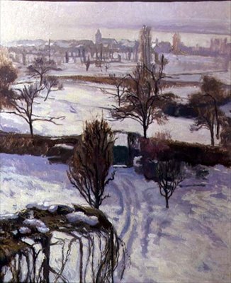 Vista de Ginebra en invierno de Jacques Jacobi