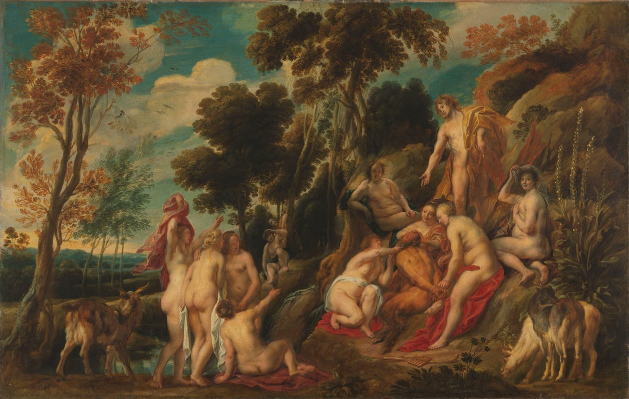 Pan castigado por las ninfas de Jacques Jordaens