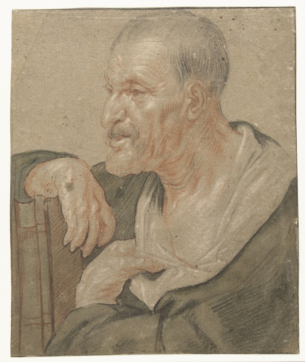 Pedazo de hombro de un evangelista, a la izquierda de Jacques Jordaens