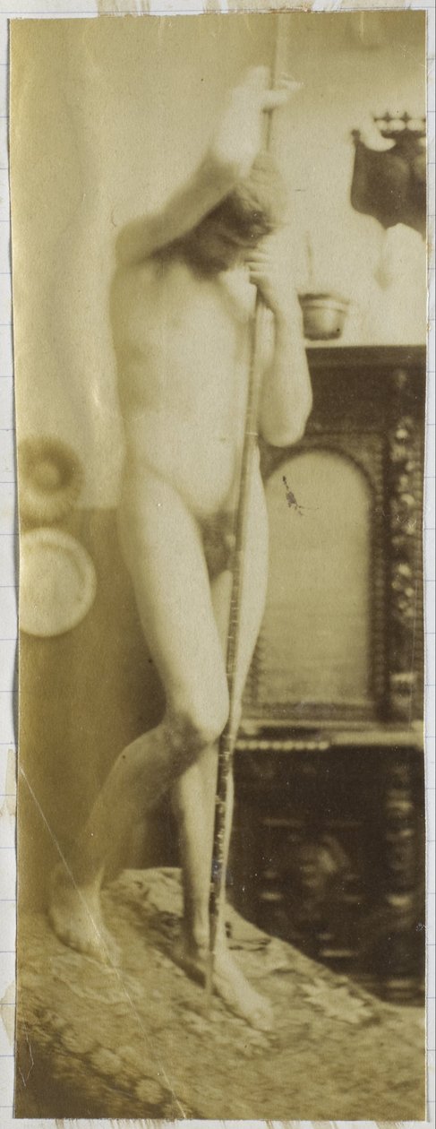 Estudio de un modelo desnudo masculino, de pie, en el estudio de Jacques de Lalaing de Jacques Lalaing (attributed to)