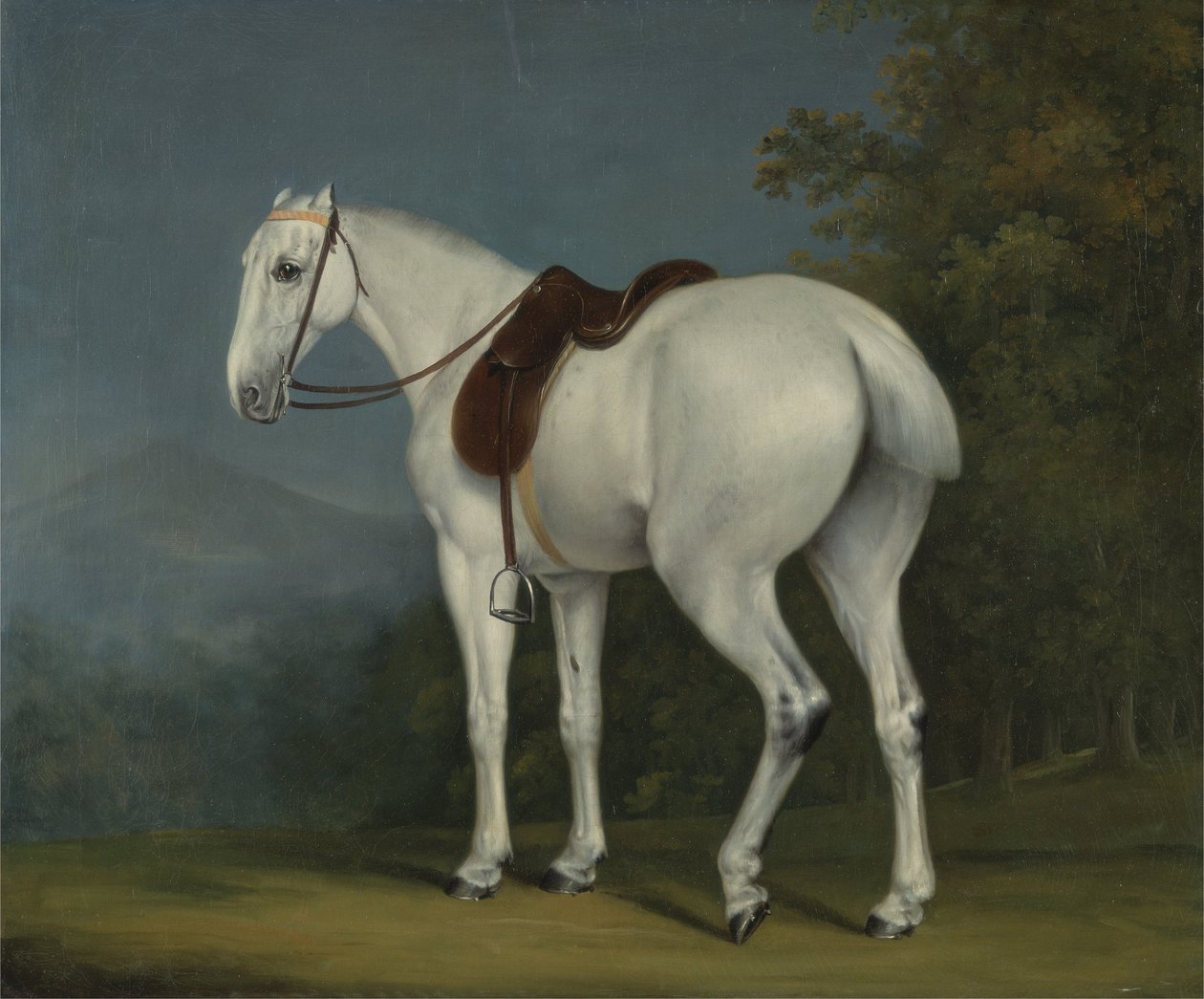 El cazador gris de una dama de Jacques Laurent Agasse