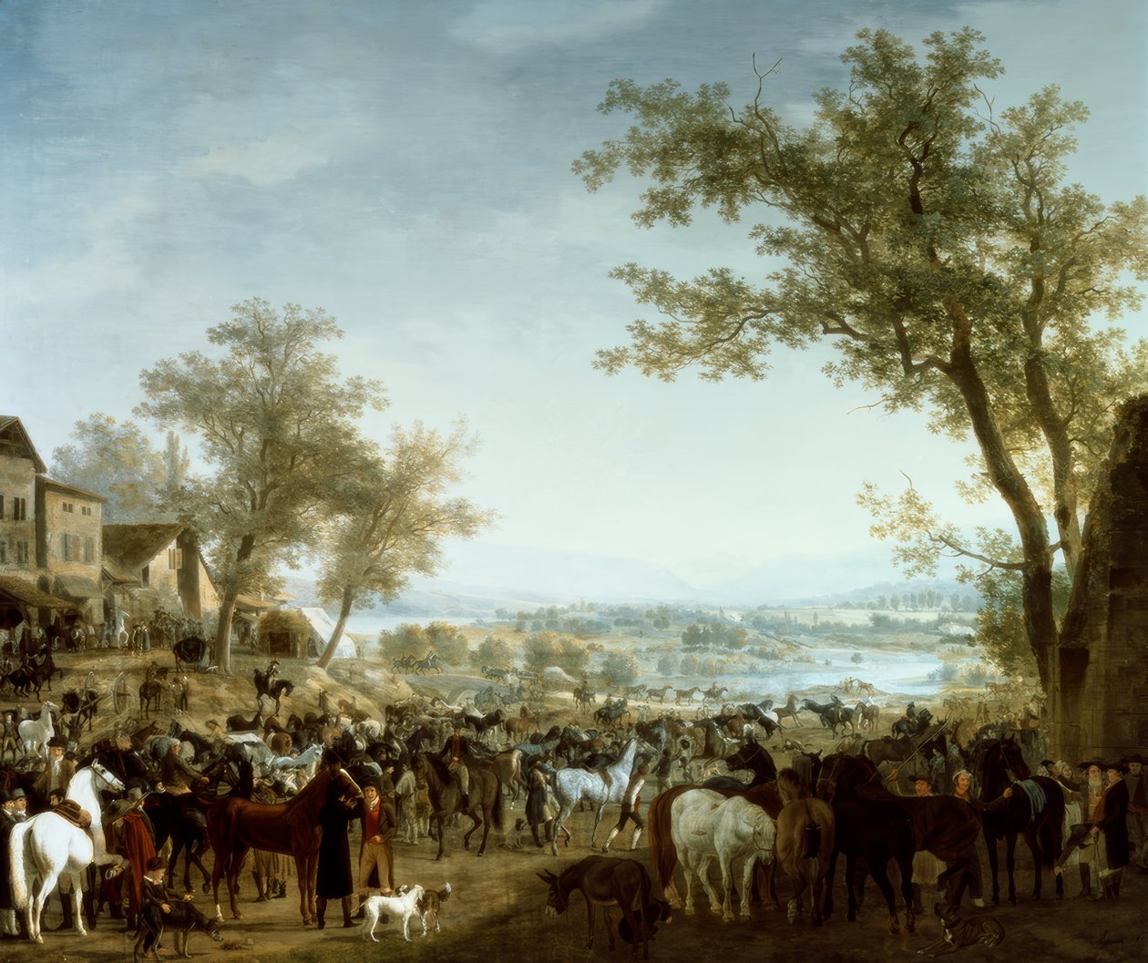 Mercado de caballos en Gaillard de Jacques Laurent Agasse