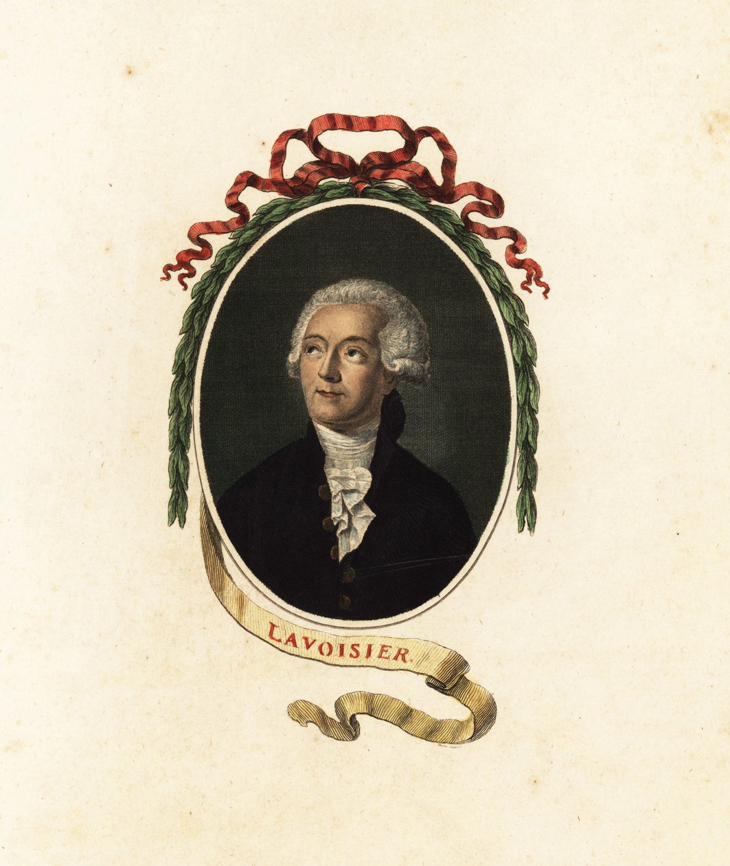 Antoine Lavoisier, químico, economista y noble francés.1805 (grabado) de Jacques Louis (after) David