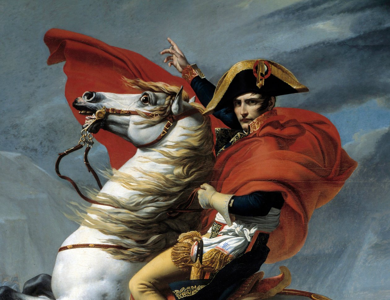 El Primer Cónsul Napoleón Bonaparte (1769-1821) cruzando los Alpes en el paso del Gran San Bernardo en mayo de 1800 (detalle). Pintura de Jacques Louis David (1748-1825) siglo XIX París, museo del Ejército de Jacques Louis (after) David