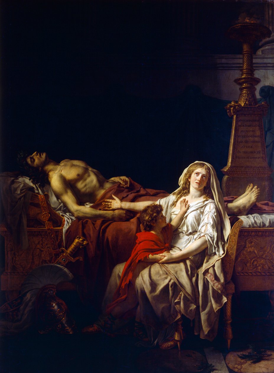 Andrómaca de luto sobre el cuerpo de Héctor, de Jacques-Louis David (1748-1825) de Jacques Louis (studio of) David