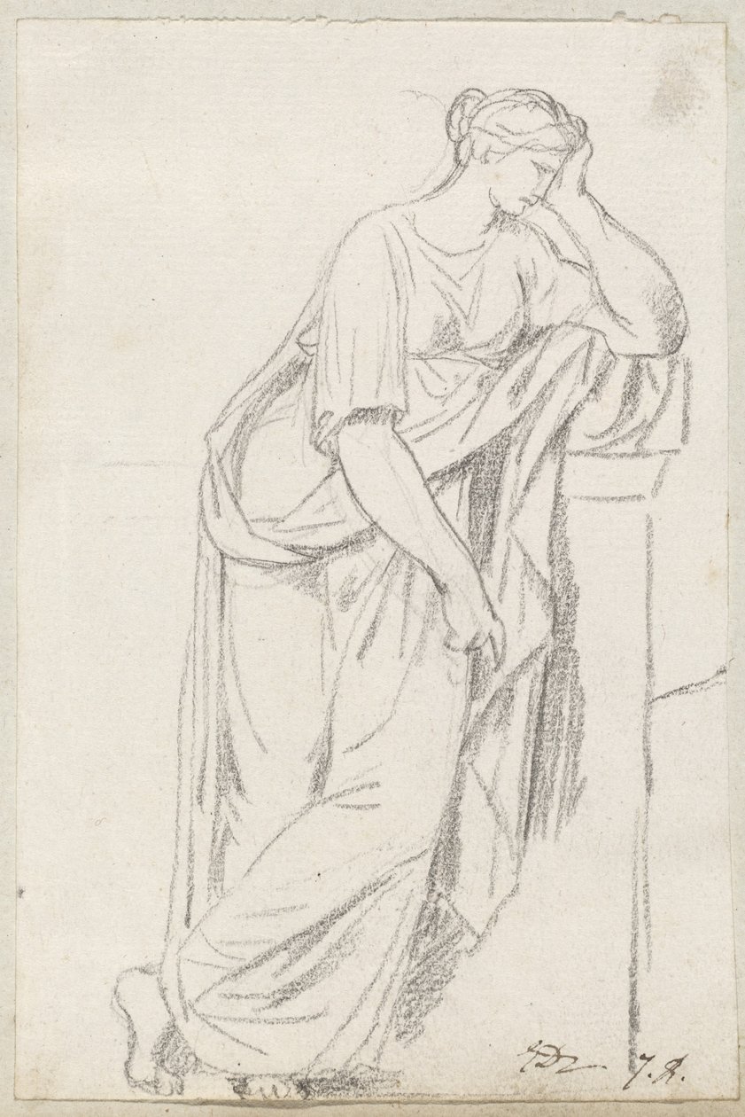 Una musa del sarcófago de las musas de Jacques Louis David