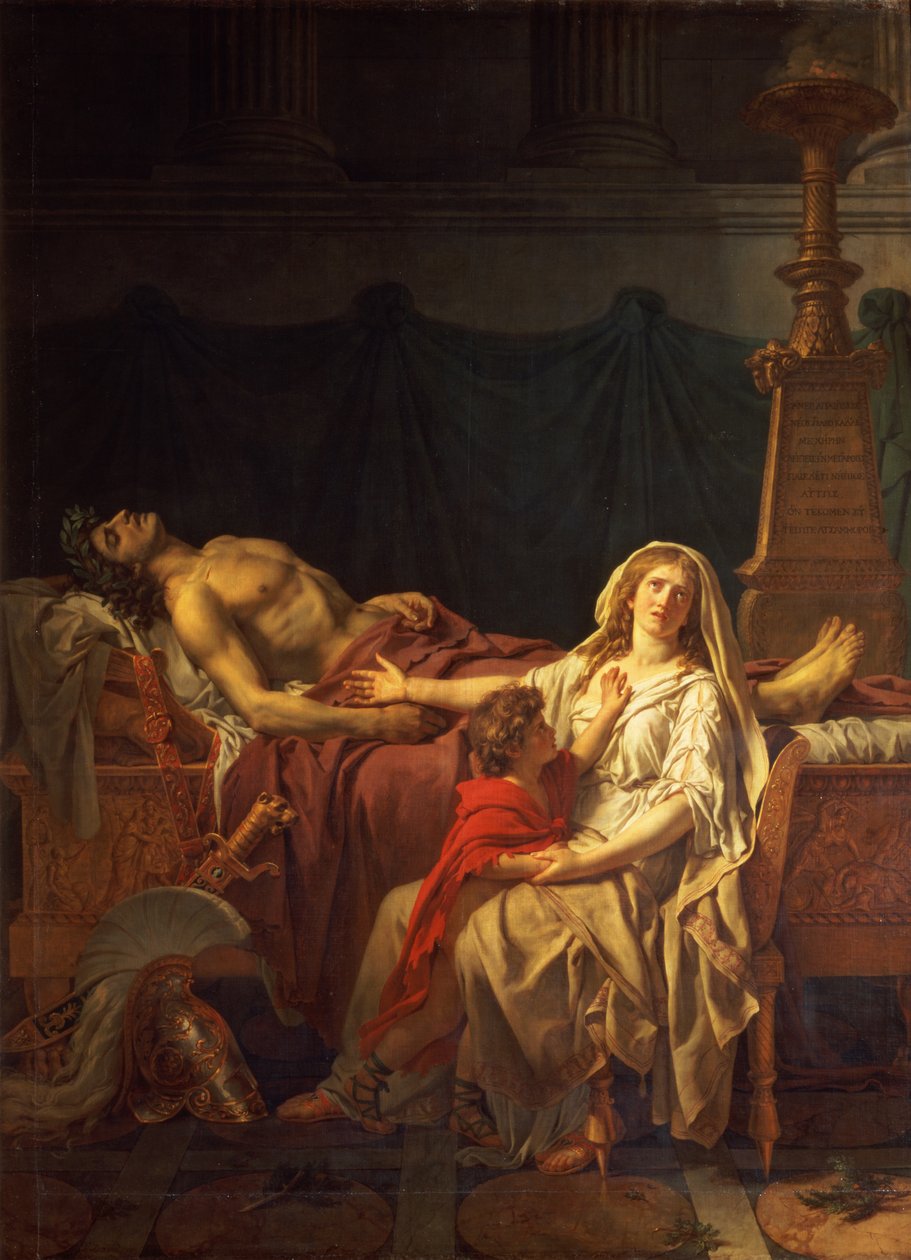 Andrómaca llorando a Héctor de Jacques Louis David