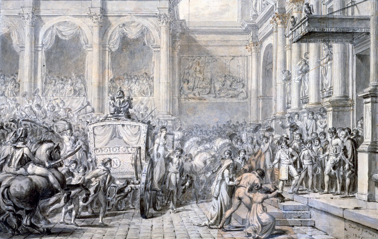 Llegada al ayuntamiento, 1805 de Jacques Louis David