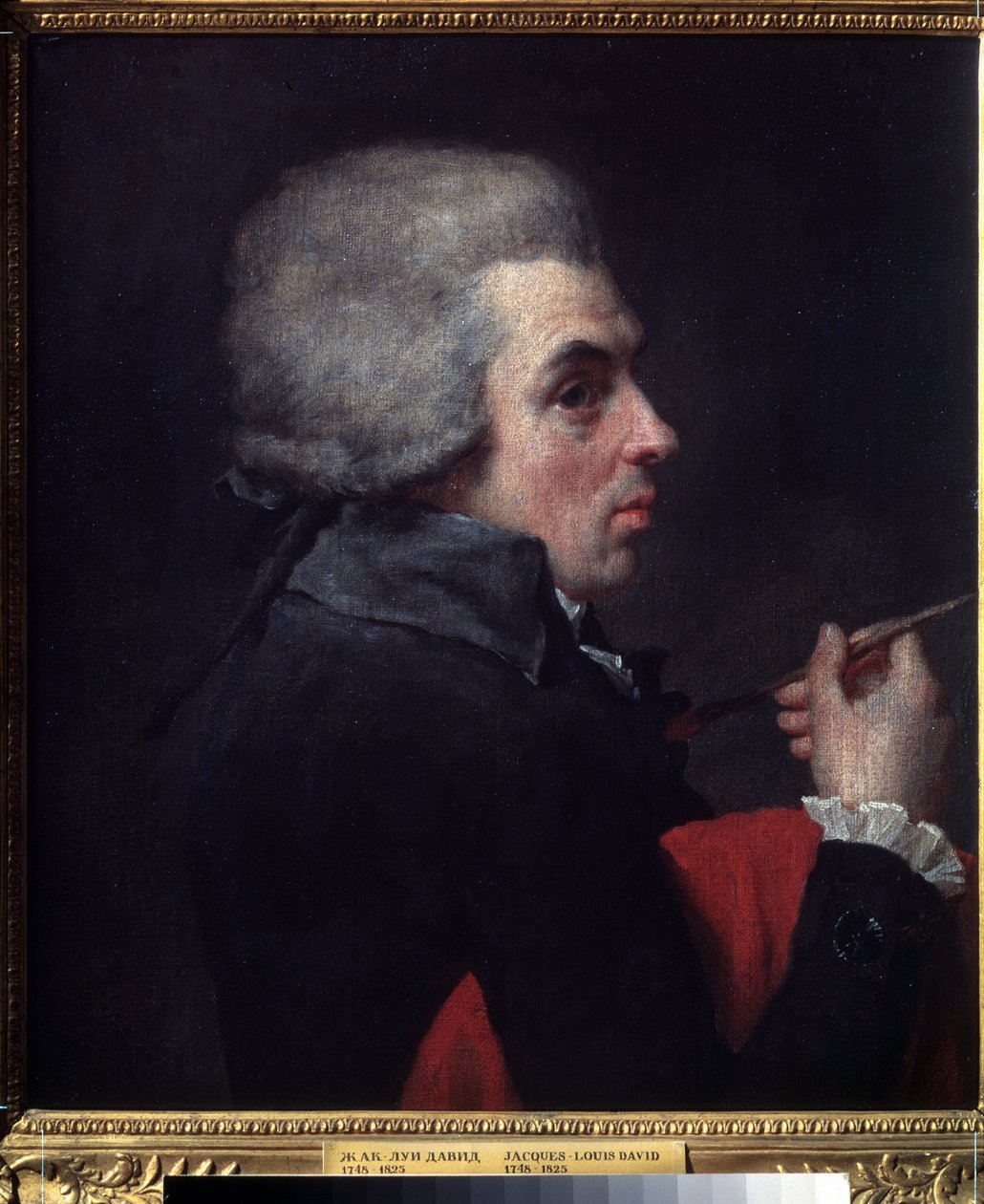 "Autorretrato" (Autorretrato) Pintura de Jacques Louis David (1748-1825) alrededor de 1789 Museo Pushkin, Moscú de Jacques Louis David
