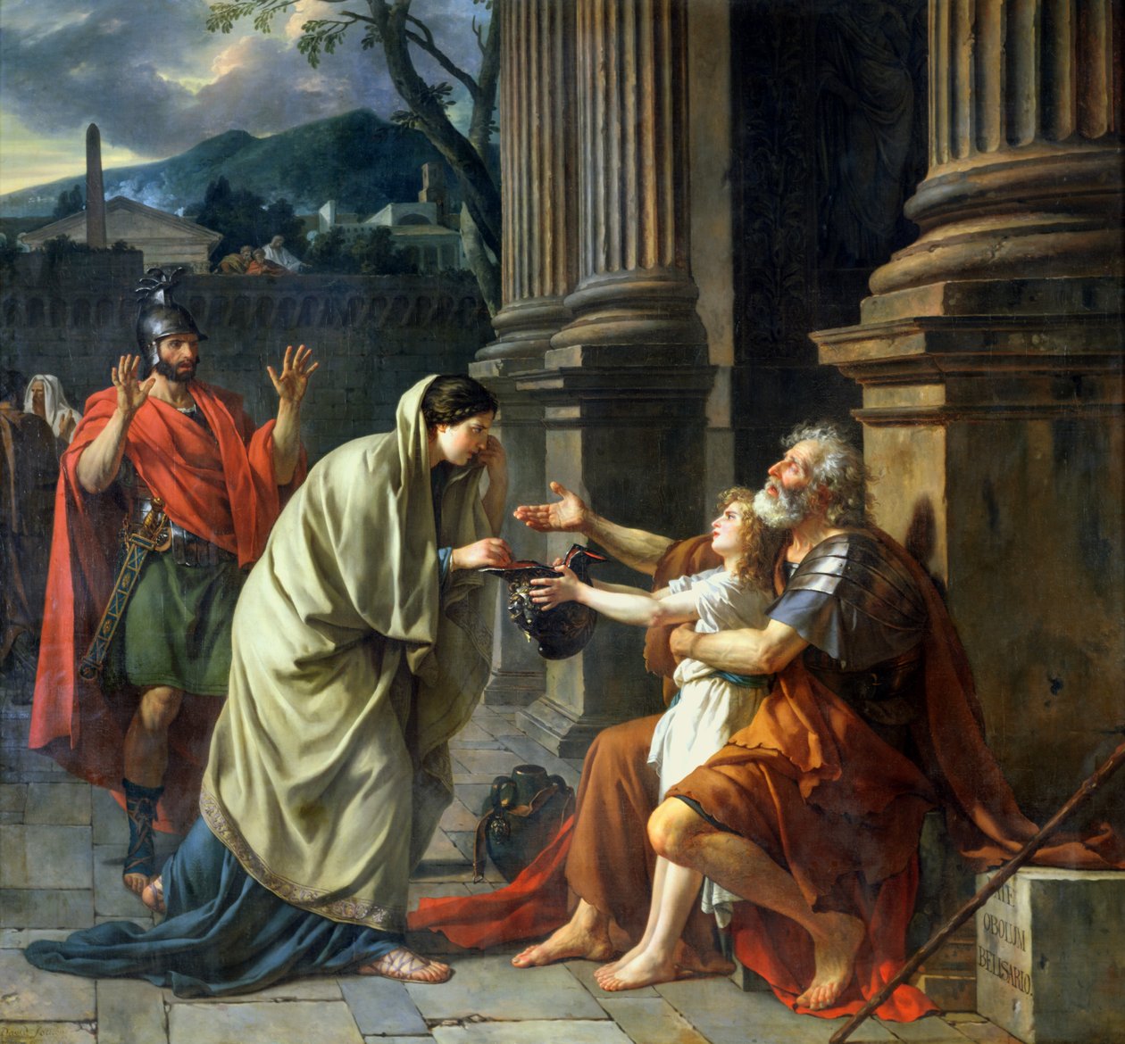 Belisario pidiendo limosna, 1781 de Jacques Louis David