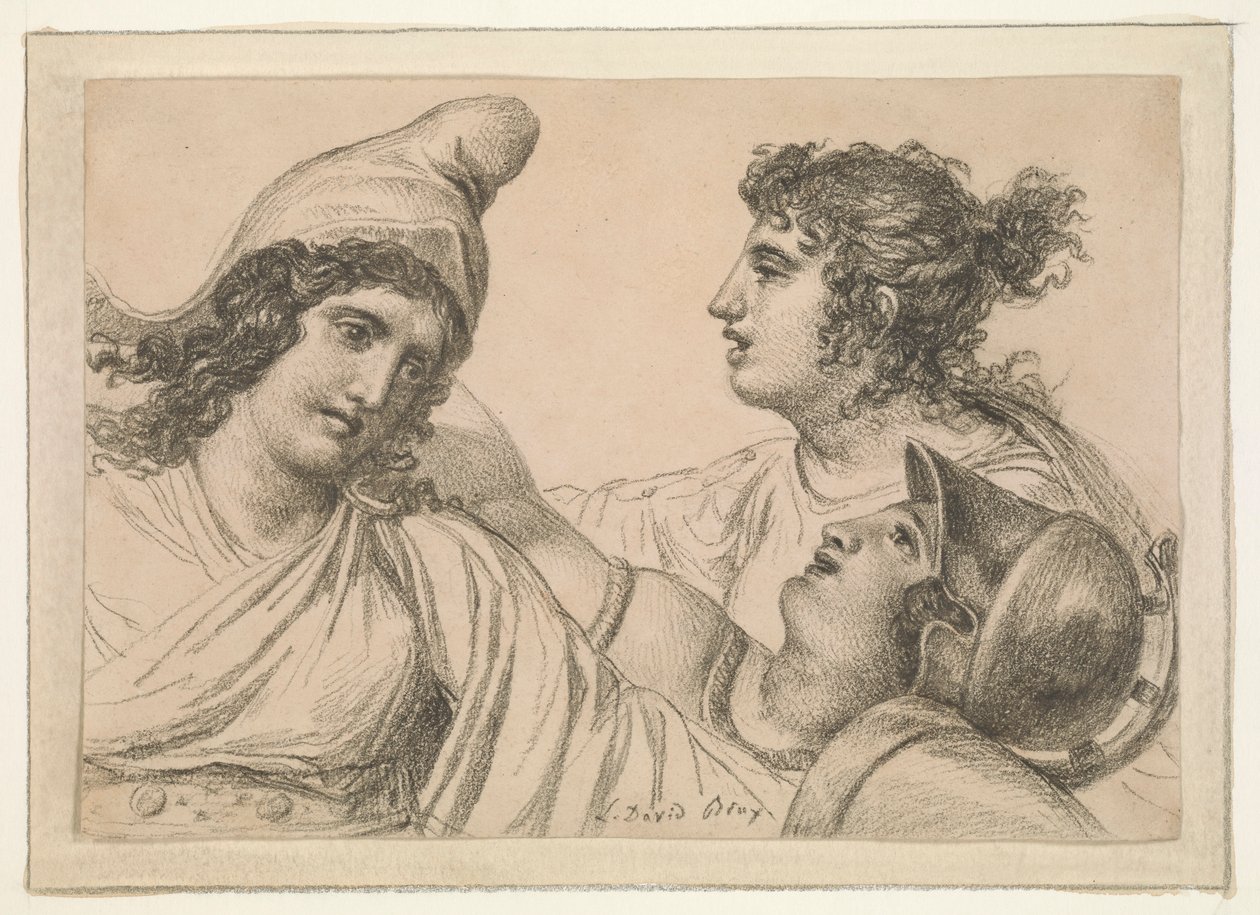 Composición con tres figuras de Jacques Louis David