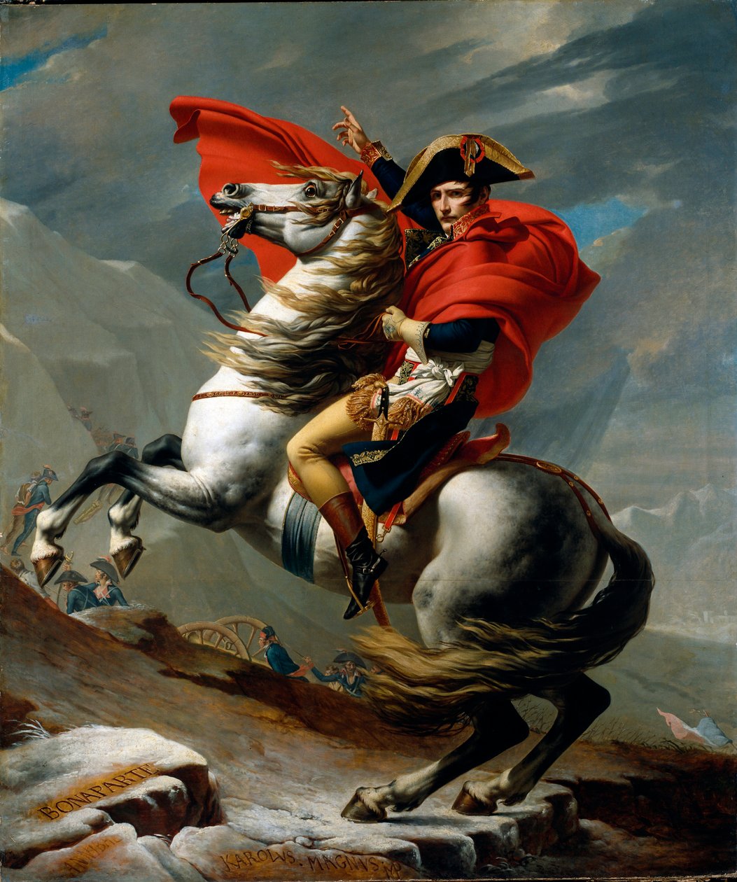 Retrato ecuestre de Napoleón I Bonaparte de Jacques Louis David