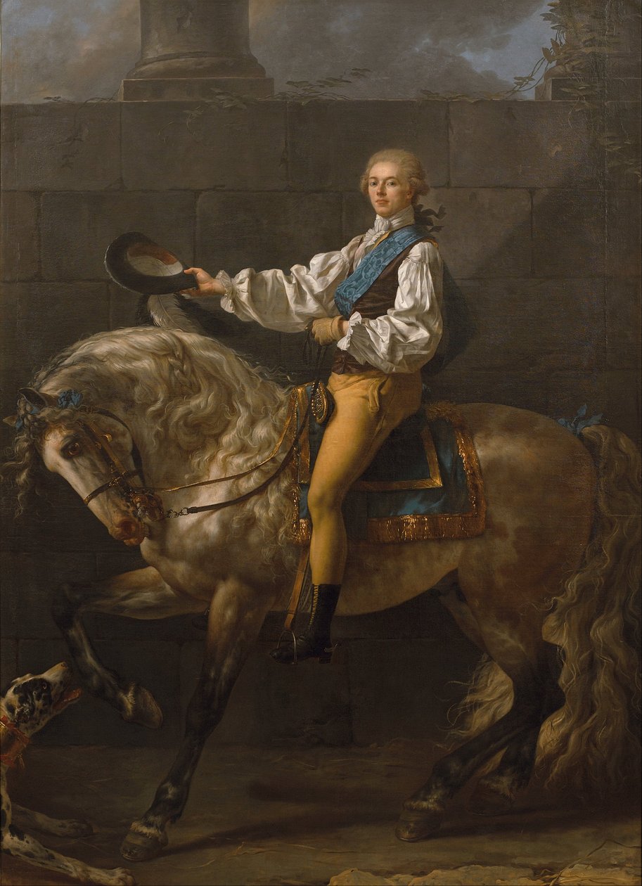 Retrato Ecuestre de Stanisław Kostka Potocki de Jacques Louis David