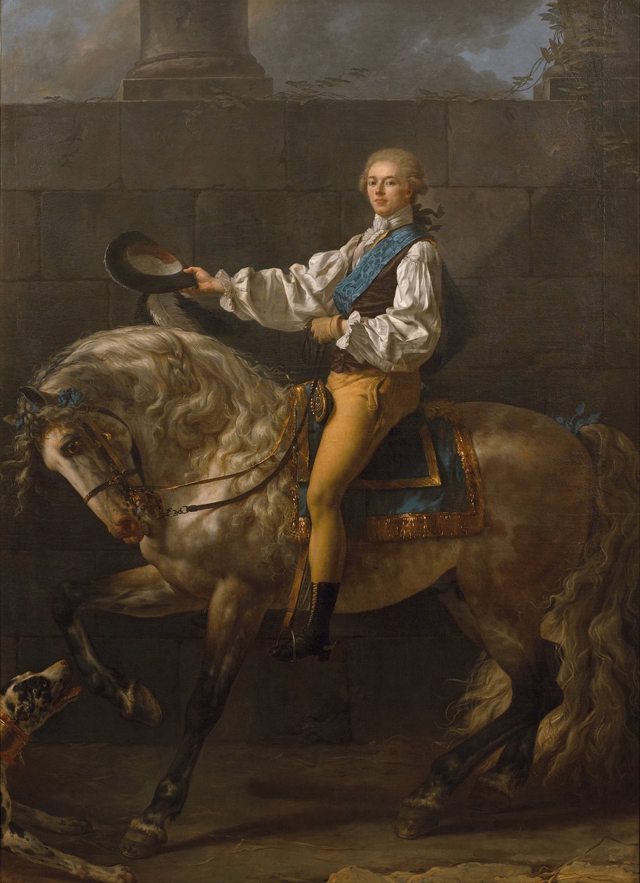 Retrato ecuestre de Stanislaw Kostka Potocki 1755-1821 de Jacques Louis David