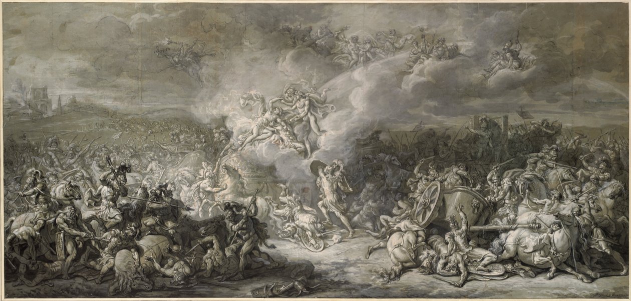 En francés:  Les Combats de Diomède El combate de Diomedes de Jacques Louis David