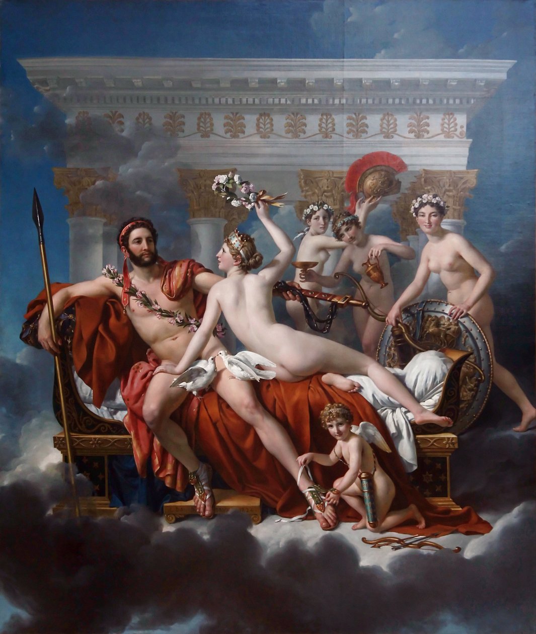 Francés: Mars désarmé par Vénus Mars Being Disarmed by Venus de Jacques Louis David