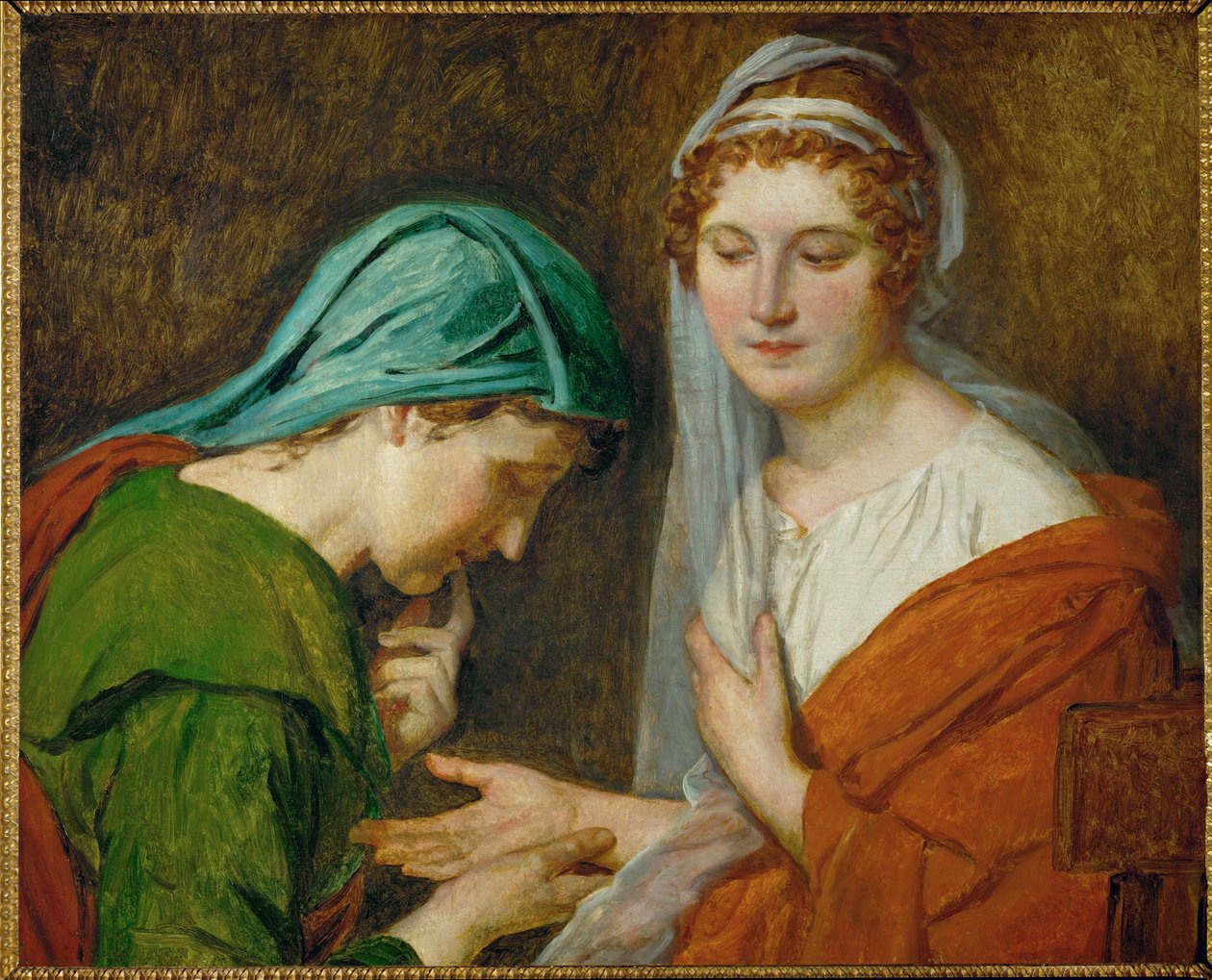 La Bonne Aventure ... (óleo sobre lienzo) de Jacques Louis David