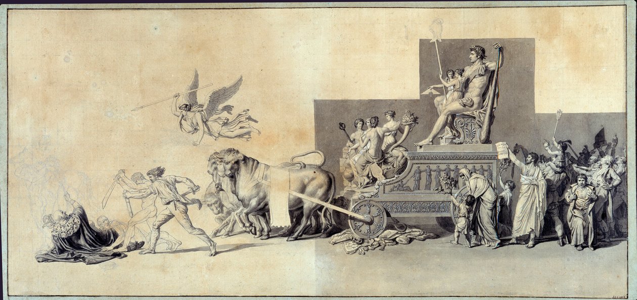 El triunfo del pueblo francés. Dibujo a la mina de plomo por Jacques Louis David (1748-1825) 1793 París, Museo Carnavalet de Jacques Louis David