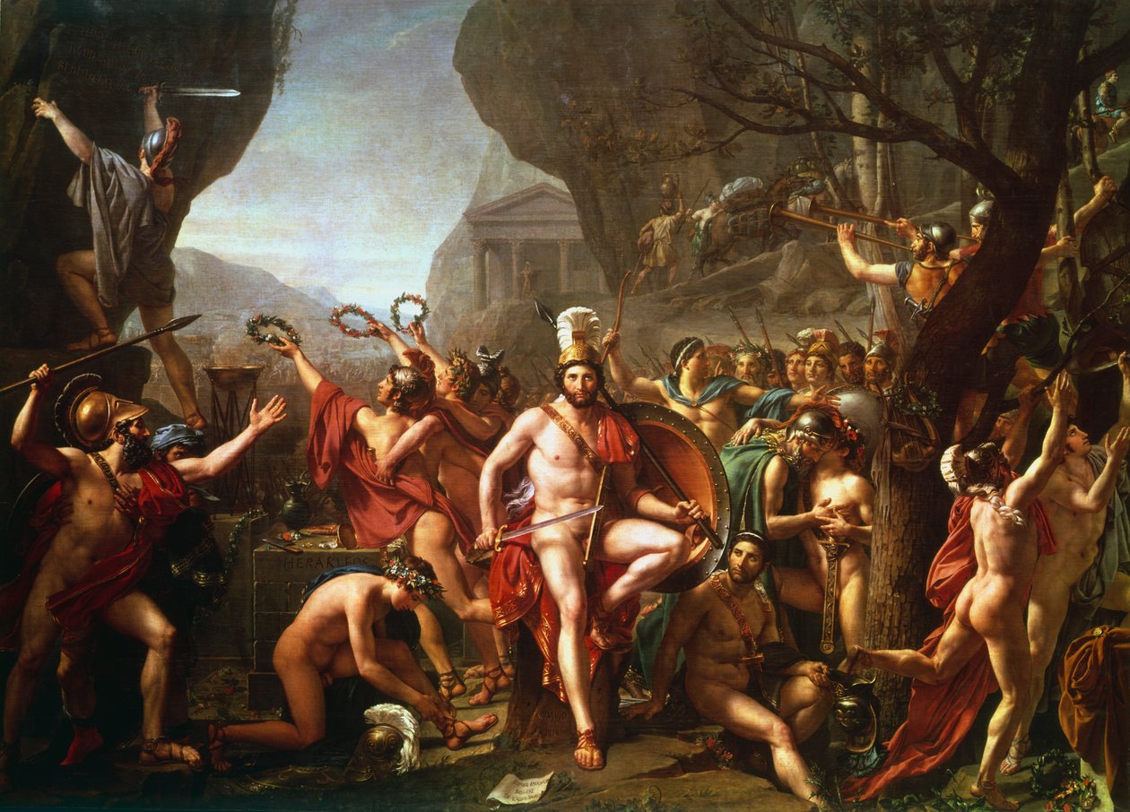 Leonidas en las Termópilas de Jacques Louis David
