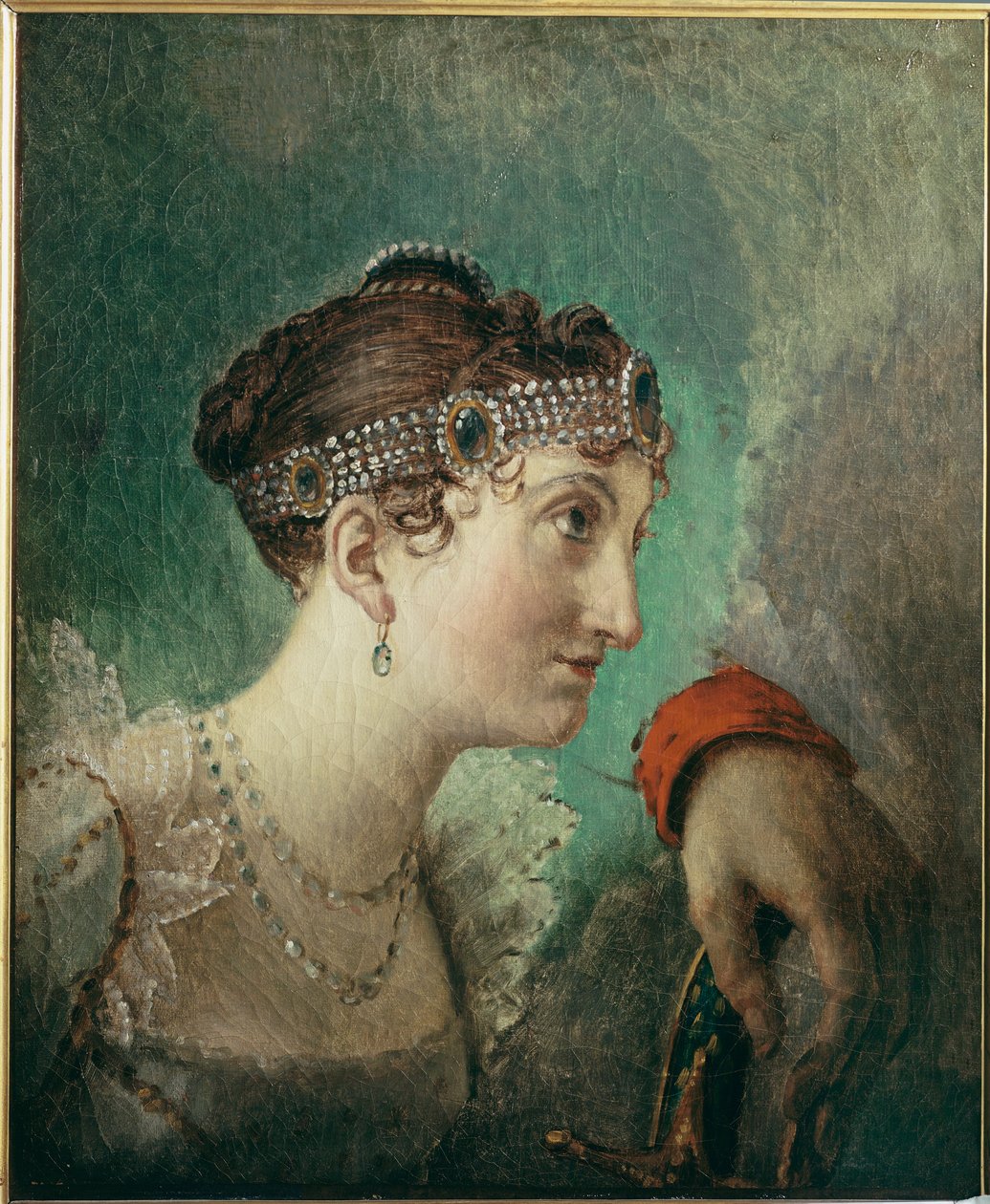Mme. Alexandre de la Rochefoucauld ... (boceto al óleo) de Jacques Louis David