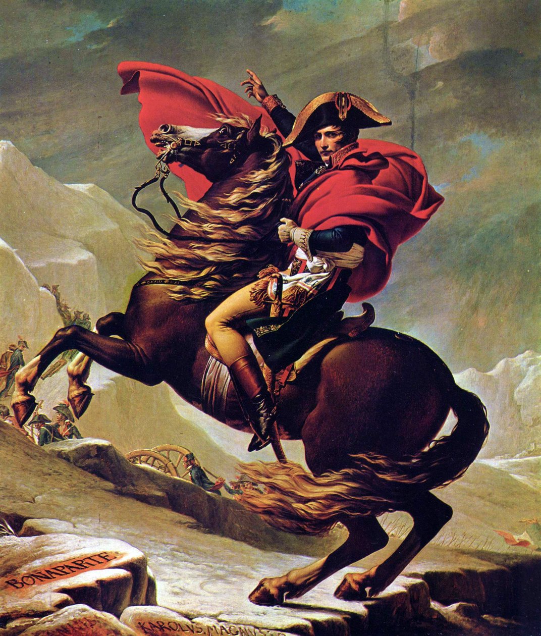 Napoleón Cruzando los lps de Jacques Louis David
