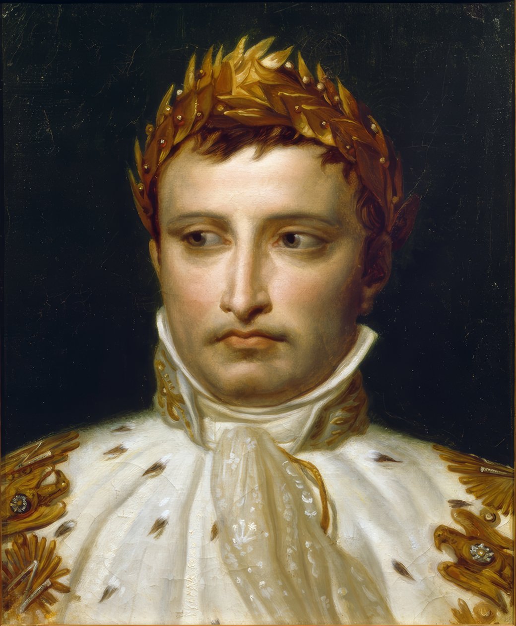 Napoleón I con galas de coronación de Jacques Louis David