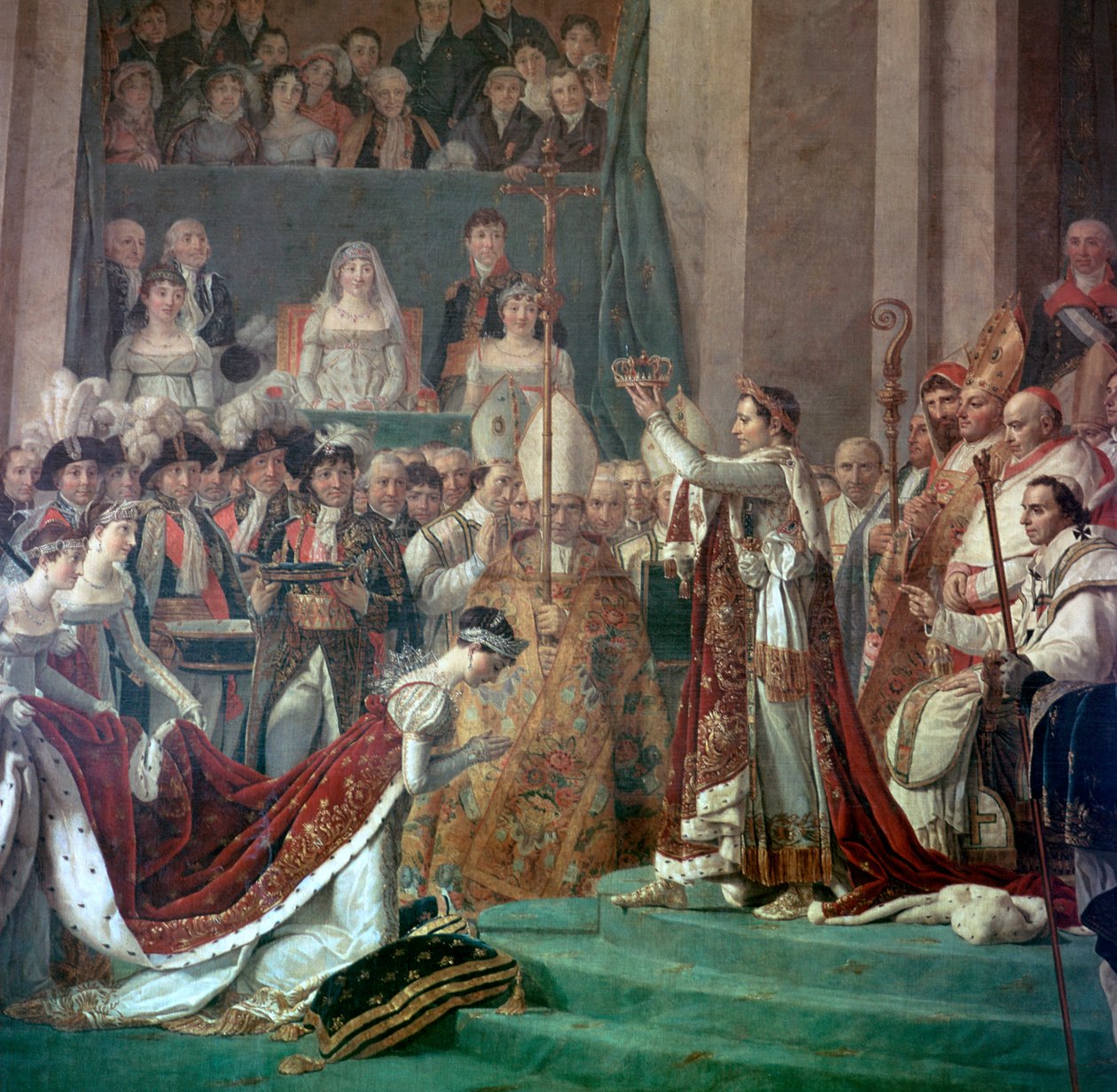Pintura de Napoleón Buonaparte y la emperatriz Josefina de Jacques Louis David