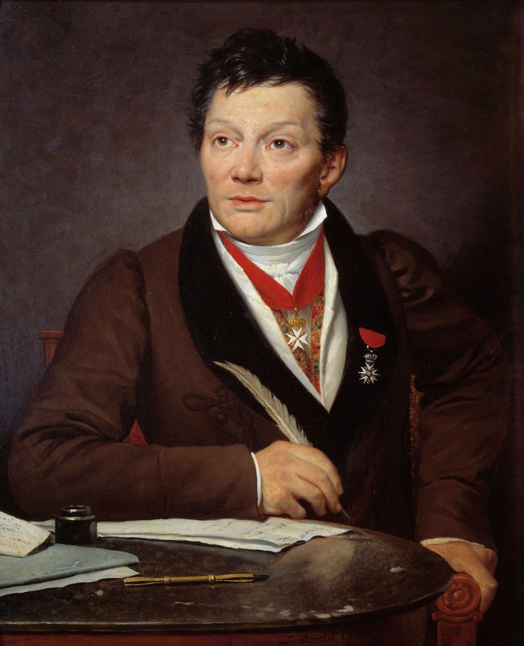 Retrato de Alexandre Lenoir (1761-1839), arqueólogo y curador del Museo de Monumentos Franceses de Jacques Louis David