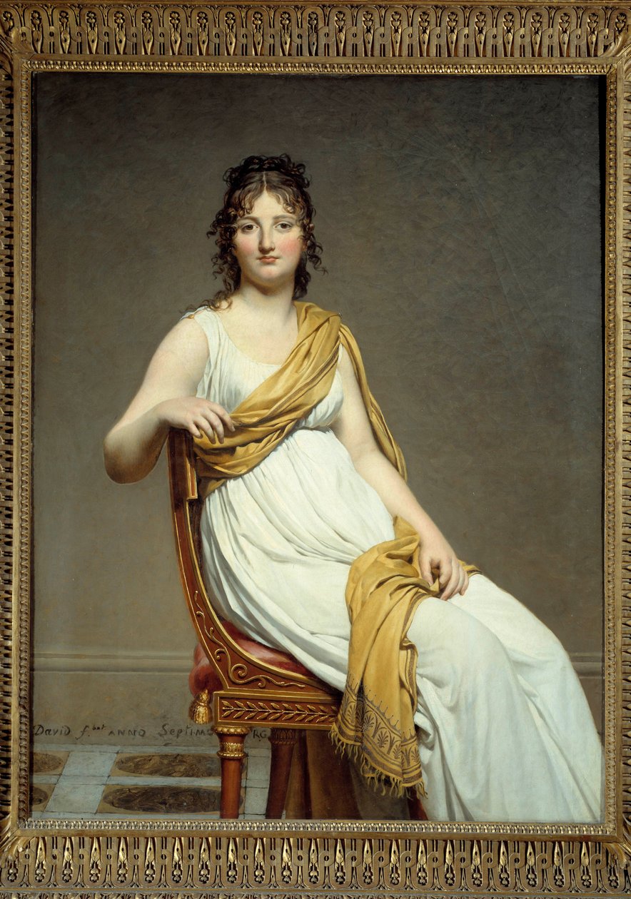 Retrato de Madame Raymond Verninac (1780-1827) hermana de Eugène Delacroix de Jacques Louis David